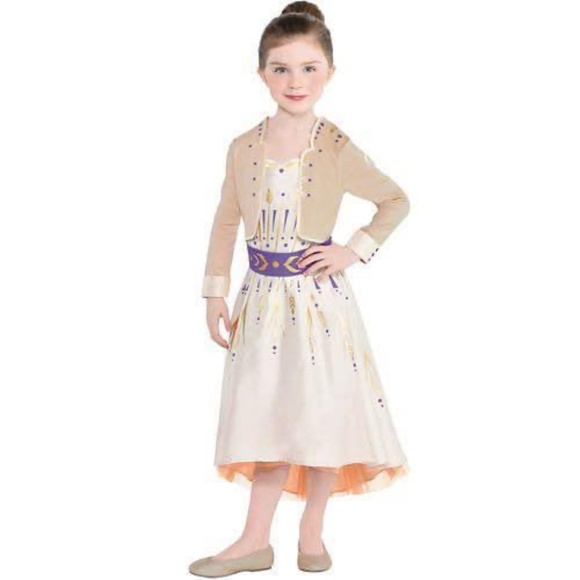 BRAND NEW girl youth disney frozen II anna dress halloween costume size 3-4T M L - Picture 1 of 8